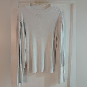 Worthington Cream Ribbed Long Sleeve Bodysuit